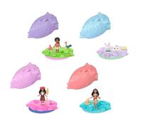 Mattel Disney Coquillage Océan Surprise Vaiana Petite poupée ou Figurines d’Animaux avec Sable à Modeler et 3 Accessoires, inspirés du Film (Les Personnages Peuvent Varier), JJV43