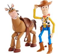 Mattel Disney et Pixar Toy Story 4 Woody et Pile-Poil | Pack de 2 figurines inspirées du film, échelle relative pour le jeu narratif, GDB91