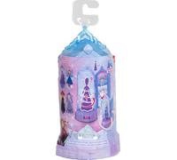 Mattel Disney Frozen Surprise Petites poupées et mini château avec révélation de poupée tournante, château de glace Spin Surprise des films (les styles peuvent varier)