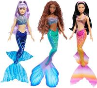 Mattel Disney La Petite Sirène Coffret Poupées Articulées 3 Sœurs Sirènes Incluant Mala, Karina Et Ariel Avec Haut Amovible Et Queue Pailletée, À Collectionner, Jouet Enfant, Dès 2 Ans, HND29