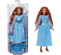 Mattel Disney La Petite Sirène Poupée La Petite Sirène Ariel Humaine, Avec Robe Bleue À Volants Et Chaussures Amovibles, 5 Points D’Articulation, À Collectionner, Jouet Enfant, Dès 2 Ans, HLX09