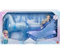 Mattel Disney La Reine des Glaces Elsa et Nokk avec la poupée calèche bleue Bleu One Size