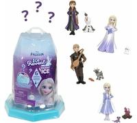 Mattel Disney La Reine des Glaces Set avec petite poupée, Ice Reveal avec 1 poupée, gelée Squishy et 6 surprises, y compris figurine d'amis et accessoires (les poupées peuvent varier), HXH17