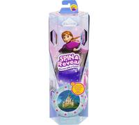 Mattel Disney Poupée Surprise Anna Spin & Reveal La Reine des Neiges avec 11 surprises, dont 5 accessoires, 5 autocollants et une scène de jeu, jouet inspiré du film Disney, JBG60