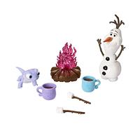 Mattel Disney La Reine des Neiges 2 Coffret Amis et Chamallow avec figurines Olaf et Bruni et 5 accessoires de feu de camp, Jouet Enfant, Dès 3 ans, HLW62
