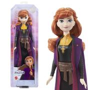 Mattel Disney La Reine des Neiges 2 Poupée Anna avec tenue emblématique, chaussures, jupe, cape en tissu et accessoires, Jouet Enfant, Dès 3 ans, HLW50