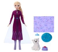 Mattel Disney La Reine des Neiges Coffret Elsa et l’Ourson avec 4 accessoires, dont un lit et une couverture pour l’animal, coffret inspiré des Animaux d’Arendelle