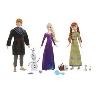 Mattel Disney La Reine Des Neiges Coffret Poupées Fête Des Charades Avec 3 Poupées Anna, Elsa Et Kristof, 1 Figurine Olaf Et 12 Éléments De Jeu Inclus, Jouet Enfant, A Partir De 3 Ans, HLW59