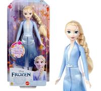 Mattel Disney La Reine des Neiges Elsa chantant Fashion Poupée chantante aventure dans des vêtements signatures, chante « Into the Unknown » du film Disney La Reine des Neiges 2