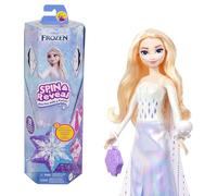 Mattel Disney La Reine des Neiges Elsa Poupée Surprise avec 11 surprises, dont 5 accessoires, 5 autocollants et une scène de jeu, jouet inspiré du film Disney, HTG25