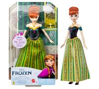 Mattel Disney La Reine des Neiges Poupée Anna Chantante, Tenue Du Film Inclue, Chante « Libérée, délivrée », Version Française, À Collectionner, Jouet pour Enfant de 3 ans et Plus, HMG40