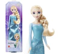 Mattel Disney La Reine des Neiges Poupée Elsa avec tenue emblématique, chaussures, jupe, cape en tissu et accessoires, Jouet Enfant, Dès 3 ans, HLW47, Bleue de Base