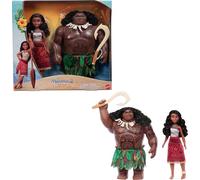 Mattel Disney Moana 2 Voyager 2 Ensemble de poupées Moana et Maui en tenues amovibles avec 4 accessoires, inspirées du film
