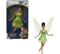 Mattel Disney Peter Pan & Wendy Poupée Fée Clochette, Avec Robe Verte, Ailes Scintillantes Articulées, Et Un Corps Articulé, Jouet Enfant, Dès 3 Ans, HNY37