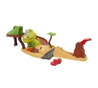 Mattel Disney Pixar Cars Coffret Dino-Parc Avec Véhicule Flash Mcqueen, Dinosaure Et Effets D’Action À Activer, Jouet Enfant, Dès 4 Ans, HNL99