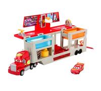 Mattel Disney Pixar Cars Coffret Mack Atelier De Peinture Itinérant Changement De Couleurs, 1 Voiture Flash Mcqueen, 1 Mack Amovible Et Accessoires Inclus, Jouet Enfant, A Partir De 4 Ans, HPD82