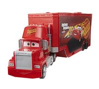 Mattel Disney Pixar Cars Coffret Mack Transformable 2 en 1 camion et atelier de tuning, avec lanceur et pont élévateur, jouet pour enfant, HDC75