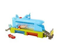 Mattel Disney Pixar Cars Coffret Station de Lavage Baleine avec 1 Voiture Flash McQueen, Jeu avec Changement de Couleur, Jouet Enfant, Dès 3 ans, HGV70