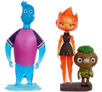 Mattel Disney Pixar Coffret De 3 Figurines Articulées Des Personnages Du Film Élémentaire, Flack, Flam Et Clod, À Collectionner, Jouet Enfant, Dès 4 Ans, HLX19 HMM09