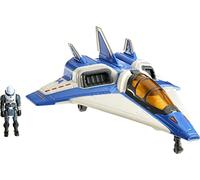 Mattel Disney Pixar Lightyear Hyperspeed Series Mini figurine d'action et véhicule jouet, Buzz l'Éclair et vaisseau spatial XL-14, véhicule de 14,2 cm