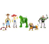 Mattel Disney Pixar Toy Story Pack 6 Figurines Articulées Toy Story 4, Road Trip de 6 personnages : Woody, Buzz, Rex, Zig Zag, Jessie et Forky, Jouet Enfant, Dès 3 ans, GDL54
