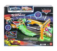 Mattel Disney Pixar Voitures Nuit Course Piste Fluo Set Croix Foudre Mcqueen