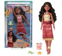 Mattel Disney Poupée Vaiana Nageuse Vaiana 2 avec 2 accessoires, corsage qui change de couleur et jambes mobiles, inspirée du film