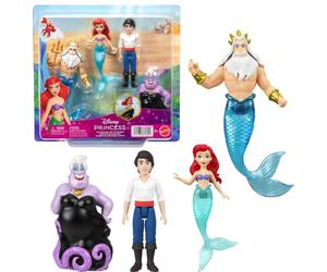Mattel Disney Princess Ariel Ensemble de 4 petites poupées inspirées du film