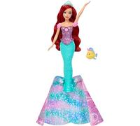 Mattel Poupée transformable Ariel Disney Princesses avec figurine Polochon et 2 diadèmes JLK19