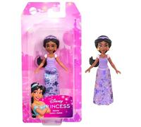 Mattel Disney Princess Jasmine Petite poupée articulée, figurine de collection de 8,9 cm en tenue violette brillante, inspirée du film Aladdin