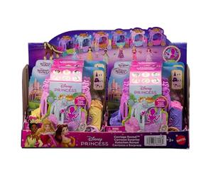 Mattel Disney Princess Jouets, Petite poupée et Carrosse Surprise | Petite poupée et carrosse avec une amie, révélation du carrosse, inspirée des films (personnages variables), JLH89