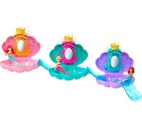 Mattel Disney Princess Mermaid Bath Surprise Petites poupées et accessoires en coquillage avec diapositives, inspirées des films Disney