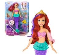 Mattel Disney Princess Poupée Ariel Sirène Nageuse | Poupée articulée avec cheveux et queue à couleur changeante, nage, inspirée du film Disney La Petite Sirène, HPD43
