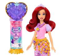Mattel Poupée Disney Ariel JHL49 - 8 surprises, boîte à bijoux en forme de cœur et bague enfant