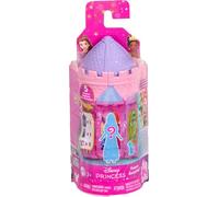 Mattel Disney Princess Tower Surprise Petites poupées et accessoires, ensembles de jeu empilables avec 4 surprises et ami des films Disney (les styles peuvent varier)