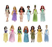 Mattel Disney Princesses, Coffret de 13 Poupées Mannequin Princesses, Tenues Étincelantes et Accessoires, Inspirées des Films Disney, Cadeau pour Enfant 3 ans et plus, HLW43