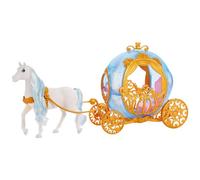 Disney Mattel Princesses La calèche de Cendrillon Coffret Contenant Une calèche avec des détails dorés et Un Cheval Blanc avec la Queue et la crinière à coiffer, inspiré du Film, HYM33, Taille unique