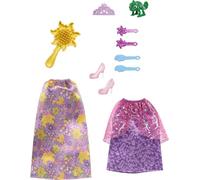Mattel Disney Princesses Raiponce et accessoires avec 3 modes, 8 accessoires et figurine Pascal avec fonction clip, inspiré par Tangled