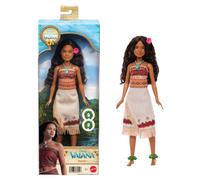 Mattel Disney Speelgoed, Vaiana pop met outfit die aan en uit kan, golvend haar