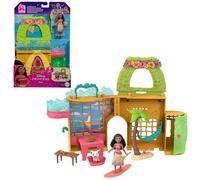 Disney Vaiana Histoires à empiler Coffret de maison de poupée avec une petite poupée Vaiana, 1 ami animal et 9 accessoires - MATTEL
