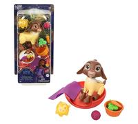Mattel Disney Wish Valentino et Star Coffret de 2 figurines et 6 accessoires dont une panière et une couverture, les pattes arrière de la figurine de chèvre se plient HRC15