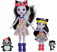 Enchantimals Coffret Sœurs avec Mini-poupées Sage et Sabella Moufette, 2 Mini-Figurines animales et Accessoires, Jouet pour Enfant, HCF82