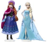 Mattel Disney La Reine des Neiges Anna & Elsa Ensemble de 2 poupées Disney Princess Collector à la mode célébrant les 100 ans de merveilles de Disney, inspirées du film