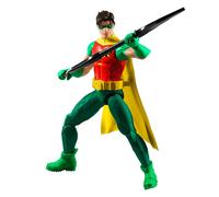 Mattel DC Premier Série 1 Figurine articulée Robin de 16,5 cm | 22 articulations, super-héros détaillé, cape en tissu, support d'arme et accessoires, JMD96