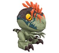 Mattel Jurassic World Rebirth Figurine Velociraptor Fierce Feeder | Dinosaure raptor interactif stylisé avec fonction avaler et recracher, 4 accessoires alimentaires, JKG86