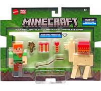 MATTEL | Figurines Minecraft Set de 2 - Alex et Lama - 8 cm - Plaisir créatif - Collectionner