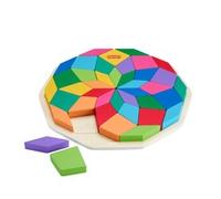 Mattel Fisher-Price-Puzzle Mandala en Bois-Puzzle 40 pièces motif géométrique