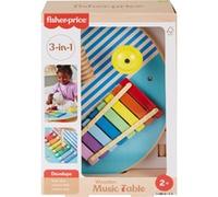 Mattel Fisher-Price-Table musicale en bois avec instruments de percussion, Jouets musique