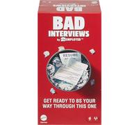 Mattel Games Bad Interviews by Funemployed Party Game, soirée de jeu pour 3 joueurs ou plus, jeu de cartes hilarant rapide
