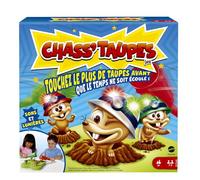 Mattel Games Chass'Taupes, Jeu D'Arcade Interactif, Jeu De Société Familial pour Soirée Jeux en Famille, 1 À 2 Joueurs, Jouet pour Enfant de 4 Ans et Plus, GYN48